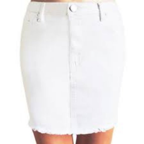 Level 99 Dresses & Skirts - ANTHRO Level 99 28P Petite White Denim Skirt
